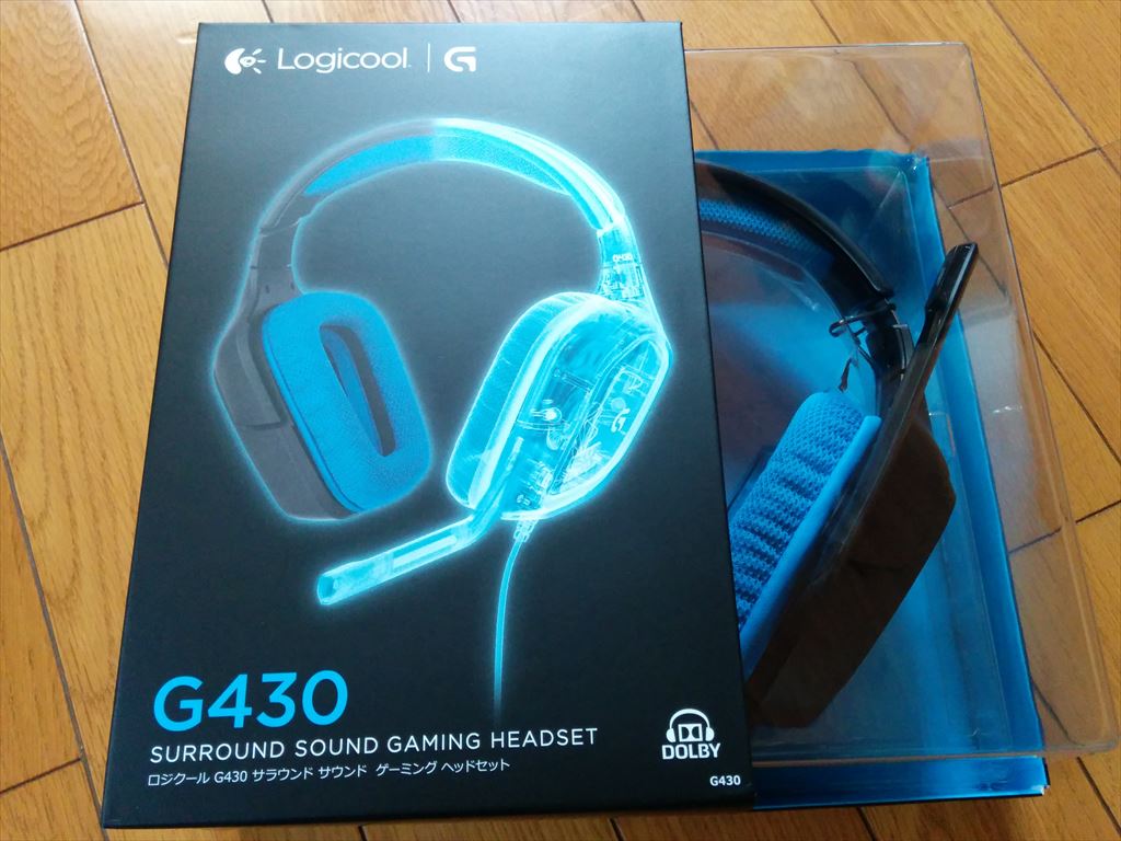 logicool Gaming headset G430 パッケージ外観