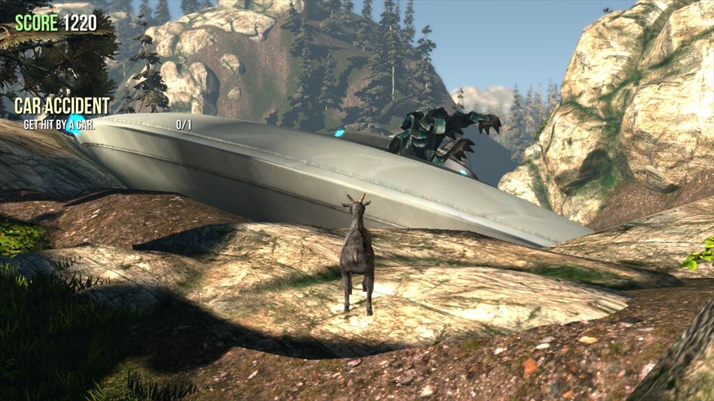 Goat Simulator 1.1 墜落しているUFO