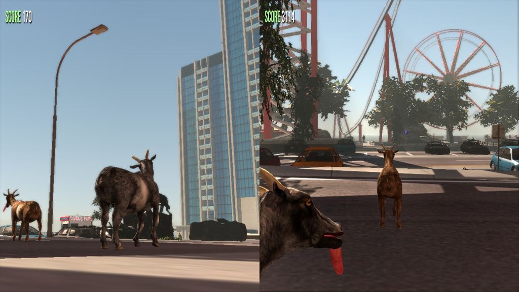 Goat simulator 1.1 ローカルの画面分割マルチプレイ